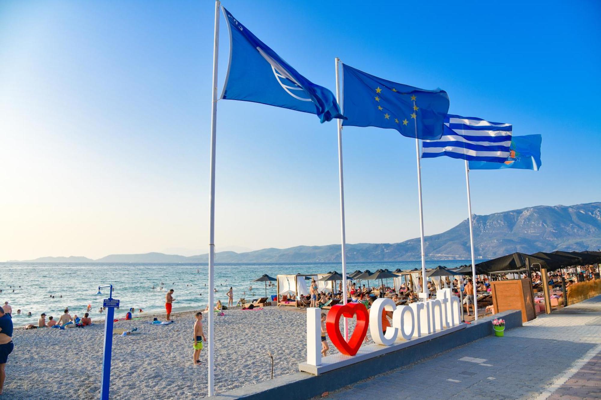 Beach Blue Villa Corinth المظهر الخارجي الصورة